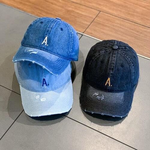 2021 Spring And Autumn Fashion Worn Denim Cap Summer Outdoor Leisure Visor Gorra Trend Hole Baseball Caps Hip Hop Sport Hats