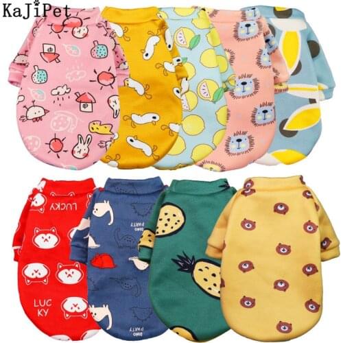 New Cartoon Dog Clothes For Small Dogs Cat French Bulldog Soft Clothing For Dogs Puppy Pet Clothes Cat Coats Spring And Autumn