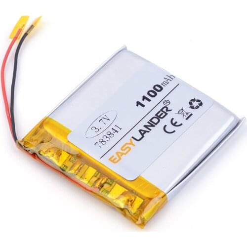 Polymer battery 1100 mah 3.7 V 783841 smart home MP3 speakers Li-ion battery for dvr,GPS,mp3,mp4,cell phone,speake