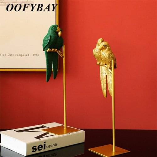 Nordic Resin Couple Parrot Sculpture Living Room TV Cabinet Animal Statue Office Desktop Handicrafts Home Decoration Furnishings