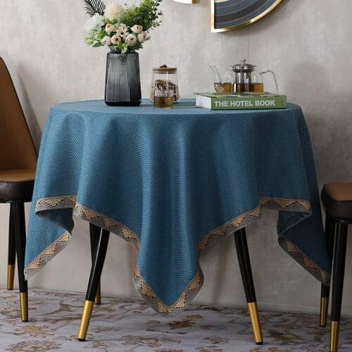 Table Cloth for Round Square Table Simple Nordic Luxury Tablecloth Customize Dustyproof Dining Table Covers for Home Decoration