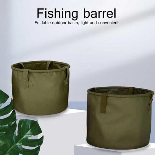 Folding Round Bucket Portable Foldable Water Basin PVC Leak-proof Fishing Bucket Outdoor Travel Camping Picnic Water Storage