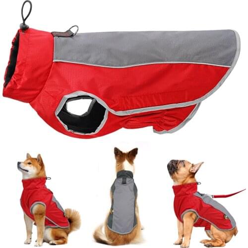 Warm Dog Coat Jacket Autumn Winter Clothes Vest Waterproof Pet Clothing For Medium Large Dogs French Bulldog Dogs Pet Jackets