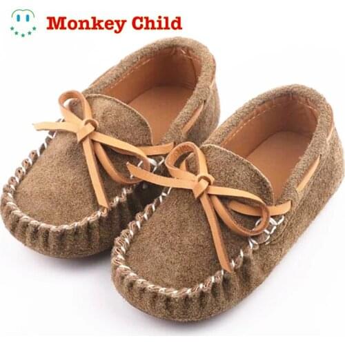 Comfortable New Baby Toddler Shoes Genuine Leather Boys Girls Bowknot Shoes Children Casual Loafers Moccasins Kids Flats Breatha