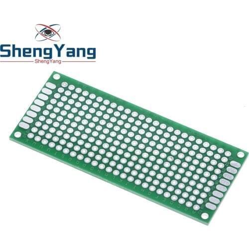 TZT 10pcs Double Side Prototype PCB diy Universal Printed Circuit Board 3x7cm Green