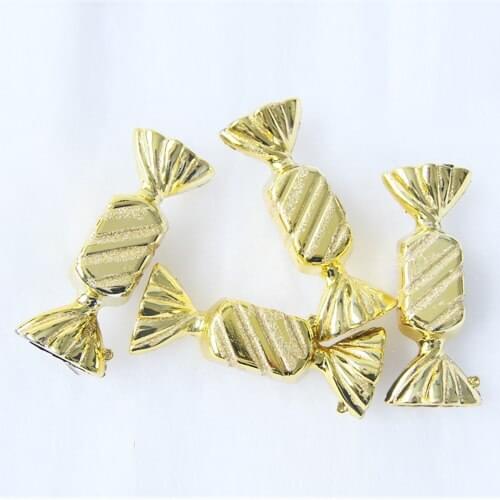 Decoration 10cm4/s gold-plated bright square candy holiday decoration Christmas pendants stage window decoration