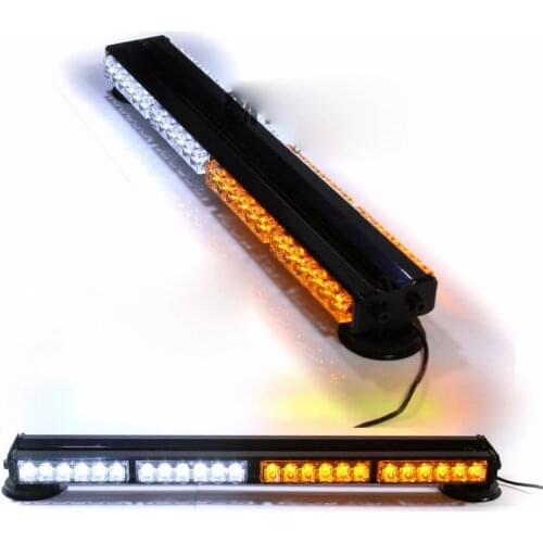24" Ultrabright Emergency Vehicle Strobe Lights Waterproof Forklift Warning Led Light 12V 24V Amber White Signal Police Lamp