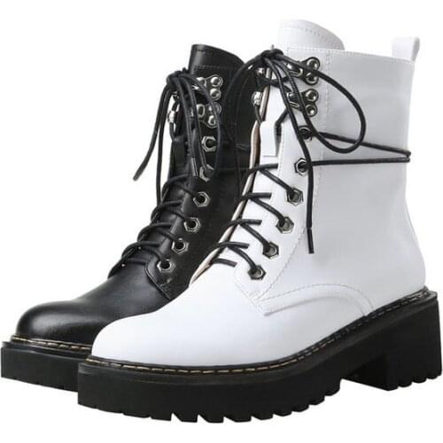 2019 New Women Boots Real 100% Leather Winter Shoes Woman Fashion Motorcycle Boots Footwear Ankle Boots Footwear