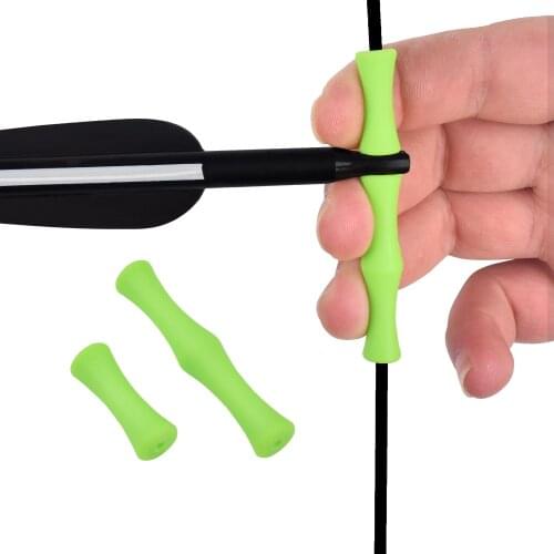 1 Set Archery Finger Saver Guard Silicone Bow String Protector Tab with Pin for Hunting Shooting Outdoor 2021 New