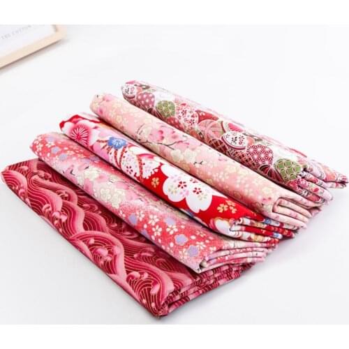 1 Set Patchwork Cloth Bright-colored Stylish Cotton Wide Application Flower Printed Sewing Cloth for Home