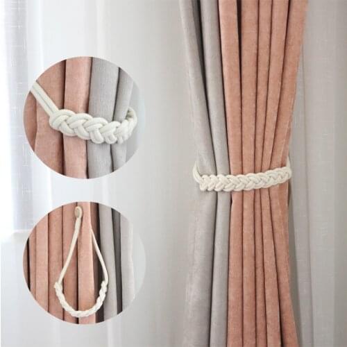1pc Handwork Woven Cotton Magnet Curtain Tieback Buckle Curtain Holder Drapery Home Decoration Creative Decorative Room