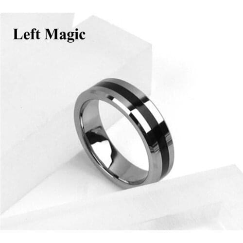 1 Pcs Hot Strong Magnetic Magic Ring Silver And Black Magician Ring Coin Magic Magic Tricks For Magic Show Close Up Magic B1024