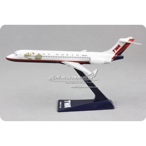 19cm plastic AIR American Airways Plane Model B717-200 TWA Airlines Airplane Model W Stand Aircraft Gift