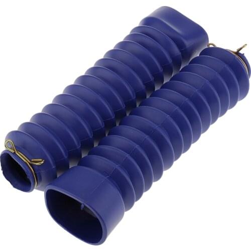 2PCS Motorcycle Rubber Front Shock Absorber Dust Covers 210x45x30mm - Blue
