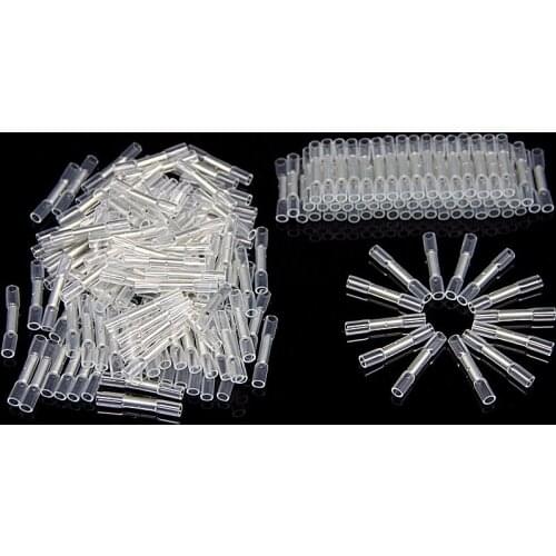 50Pcs White AWG26-24 Heat Shrink Insulated Electrical Wire Crimp Terminals Cable Wire Splice Waterproof Connectors Kit