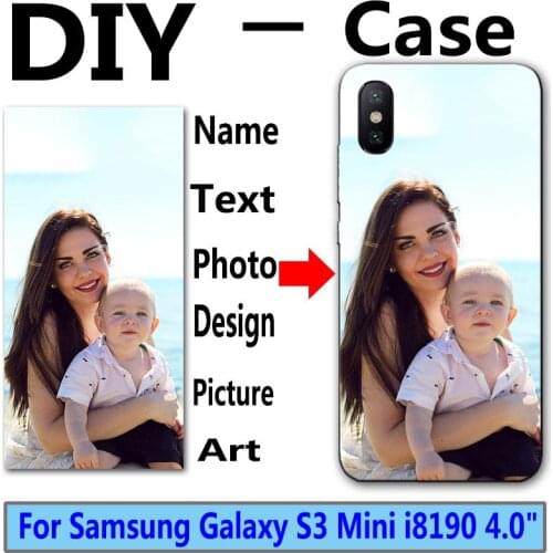 DIY Personalized custom photo name Customize printing your design picture cover case For Samsung Galaxy S3 Mini i8190 4.0"