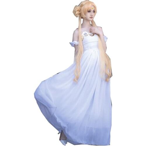 2020 Neo Queen Serenity Cosplay Costume Sailor Moon Woman Halloween Long Dress