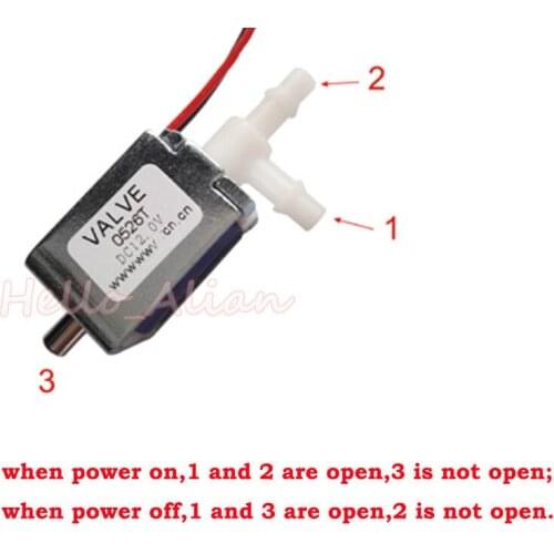DC 6V/12V/24V Two-position Three-way Micro Mini Electric Solenoid Valve Gas Air Flow Control Valve