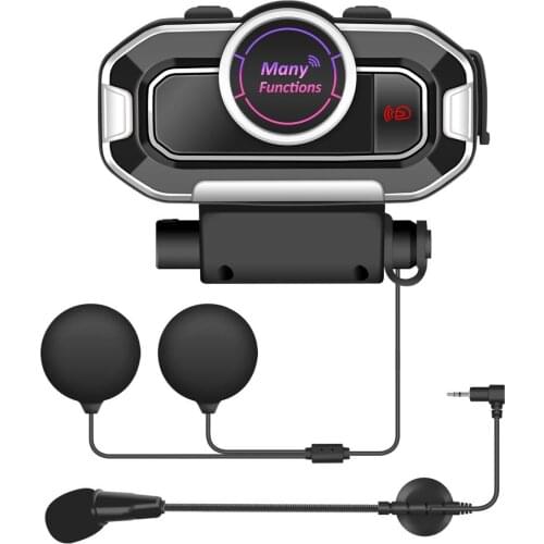 Motorcycle Helmet Intercom Earphone Hands-free Headphone Radio Automatic Answer Locomotive Bluetooth Waterproof Headset With Mic