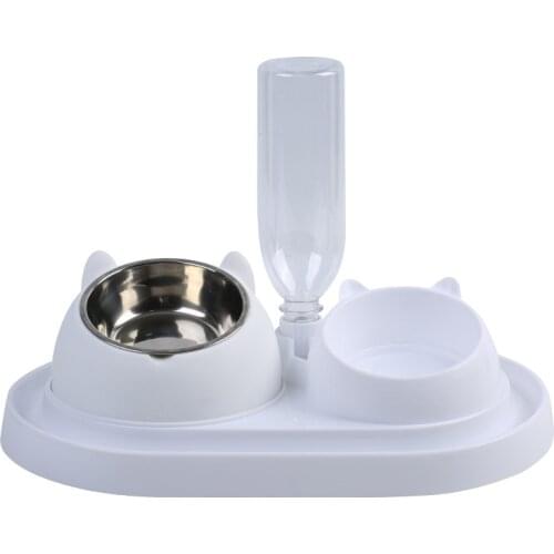 600ml Pet Dog Cat Automatic Feeder Bowl for Dogs Drinking Water Bottle Kitten Bowls Slow Food Feeding Container Supplies