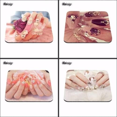 Beautiful Crystal Nails Interesting Pattern Designs Mouse Pad Gaming Or Office Mice Play Mats Mouse Pad Gamer Rectangle Mats