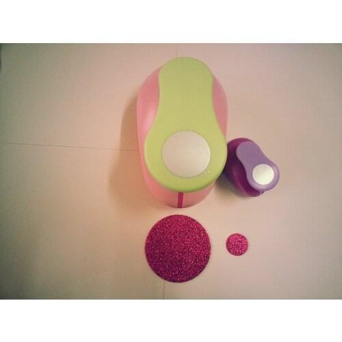 Free shipping 2pcs (3 inch+1 inch)circle design of craft punch eva foam punch round paper punches for scrapbook punch