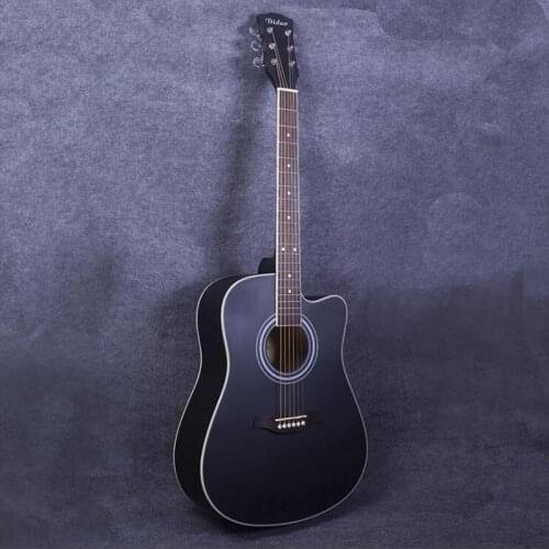 Best Selling 41 Inch Acoustic Guitar For Beginners Basswood Guitar Matte Black Practice Guitar Musical Instrument Gifts AGT12