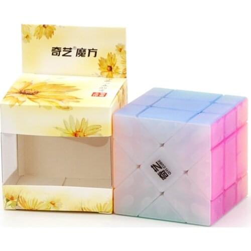 Qiyi Fisher Magic Cube 3x3 Puzzle Puzzles Magic Cubes Early Educational Toy For Children New Cube 2019 - Jelly Color