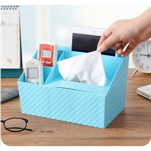 Multofunction Desktop Cosmetic Storage Bags Tissue Box European Box Living Room Remote Control Storage Boxes Home Napkin Cartons