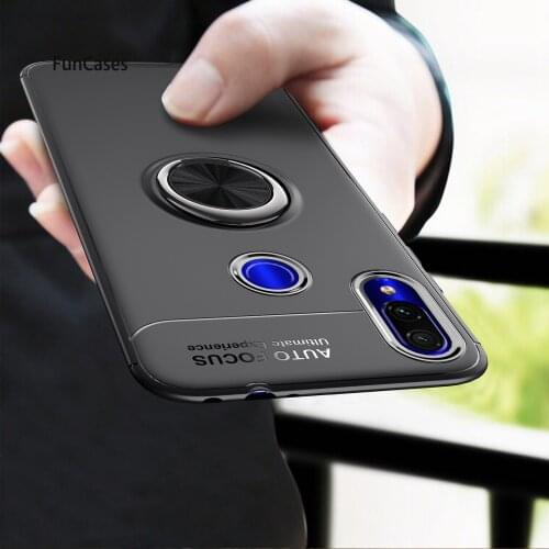 Metal Ring Bracket Soft TPU Cover For telefon Xiaomi Redmi Note 7 Pro Cove sFor Aksesuar ajax Xiaomi Redmi Note 7S 7 Phone Cases