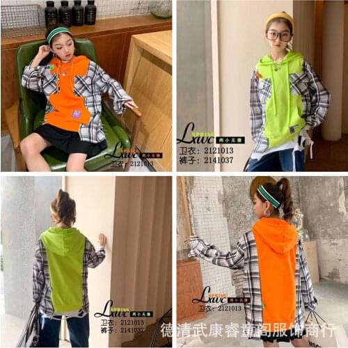 2021 spring new childrens sweater children loose girls hoodies unisex t-shirt boys and girls