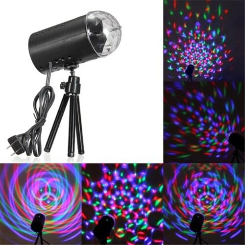U/US Plug New RGB 3W Crystal Magic Ball Laser Stage Lighting For Party Disco DJ Bar Bulb Lighting Show