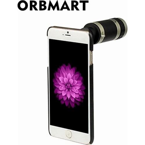 ORBMART 8X Optical Zoom Telescope Camera Lens For iPhone 6 6s 4.7 inch Screen With Back Protective Case Cover