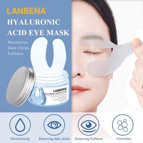 LANBENA Hyaluronic Acid Eye Mask Eye Patch Eye Care Reduces Dark Circles Bags Eye Lines Ageless Lifting Firming Skin Care 50PCS