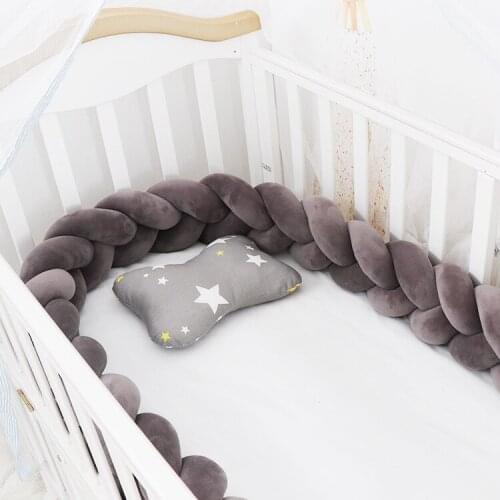 3M Length Cushions Baby Weaving Safety Protection Baby Bed Cot Sofa Kids Room Decor Many Colors