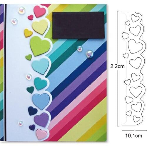 Heart shape stripe frame Metal Cutting Dies Stencil for DIY Scrapbooking Album Embossing Paper Cards Decoratve Crafts Die Cuts