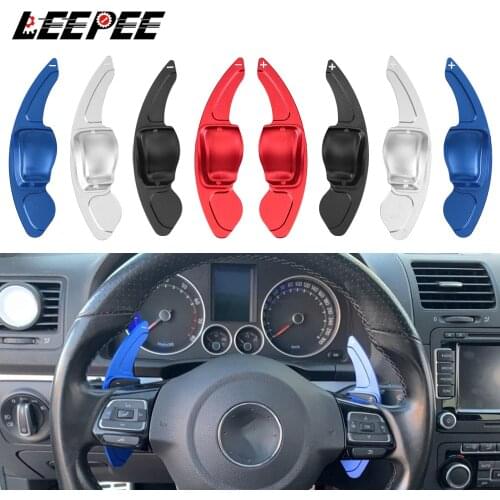 2Pcs Steering Wheel Paddle Auto Replacement Extension Shift Cover For VW Golf 5 6 MK6 GTI R Jetta MK5 Passat B6 B7 Polo Tiguan