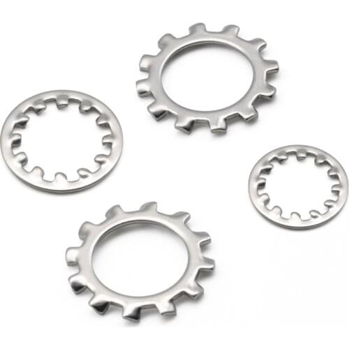 DIN6797 M3- M30 304 Stainless Steel Internal Toothed Gasket Washer Lock Washer External Teeth Lock Washer