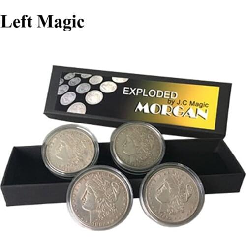 Exploded Morgan Magic Tricks Multiply Coin Appearing Disappearing Magia Magician Stage Accessories Illusion Props Gimmick props
