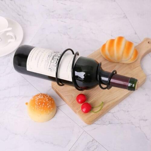 Iron Wall Mounted Wine Bottle Rack Holder Display Shelf Kitchen Bar Exhibition Storage Organizer Home Decor