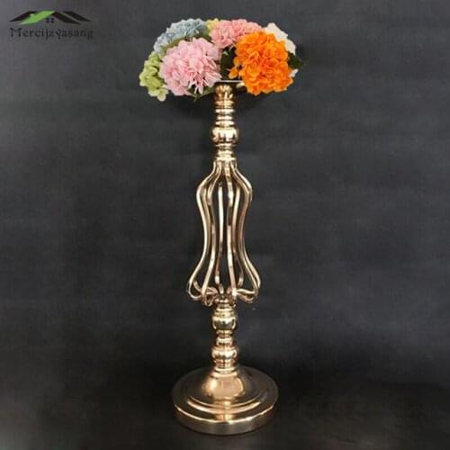 10Pcs/Lot Flower Vases Floor Metal Vase Plant Dried Floral Holder Flower Pot Road Lead for Home/Wedding Corridor Decoration G176