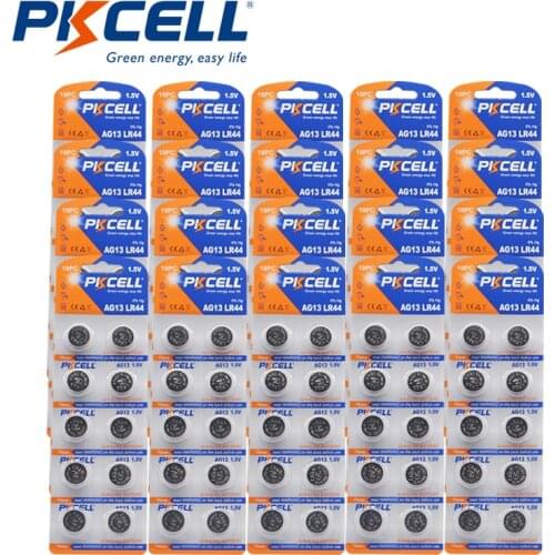 200 x G13 20 Cards thermometer Batteries PKCELL 1.5V AG13 357A A76 303 LR44 SR44SW SP76 L1154 Alkaline Cell Button Battery