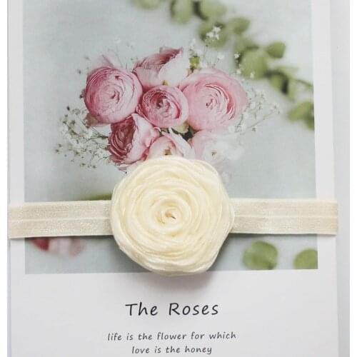 7pcs Cute Newborn Baby Rolled Voile Ribbon Rose Flower Headbands for Kids Girl Children Photo Props Headwear Hair Accessories