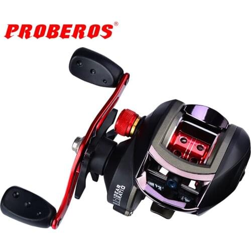 8.1:112+1 Ball Bearings PRO BEROS 1PC Water Drop Fishing Reel 5 Colors Available Reel 10KG Right and Left Hand Wheel