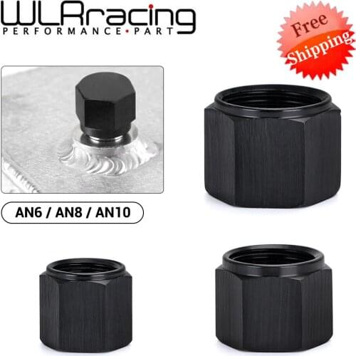 Aluminum AN6 AN8 AN10 Adapter Female Flare End Cap Plug Tube Nut 6-AN 8-AN 10-AN Fitting BL01-06/08/10