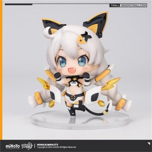 Anime Game Honkai Impact 3 COSPLAY Kiana·Moonlight Cat Q Cersion Figure PVC&ABS Safety Material Doll Decoration Gift