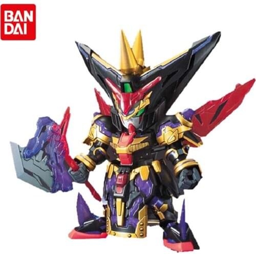 Bandai Assembled Gundam Anime Model Three Kingdoms Chuangjie SD BB Warrior Q Version Dian Wei Master Robot Decoration Toy Gift