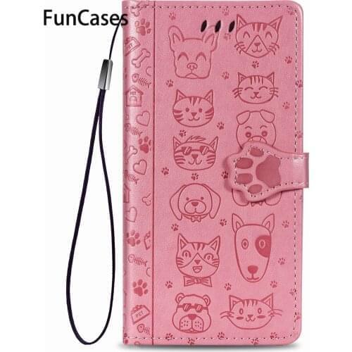 Cases For Huawei Mate 30 Lite Dog Paw PU Leather Phone Bag Huawei Nova 5T Mate 30 Pro P Smart Plus 2019 Z Maimang 8 Y7P 4E