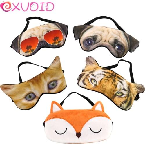 EXVOID Cartoon Cat Dog Eyepatch Eye Patch Cotton Eye Cover Sex Toys for Couples Sleeping Aid Eys Mask Cosplay 1PCS