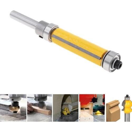 1/4 Inch Double Bearings Milling Cutter with 1/2 Inch Blade for Particle Board Multi-Layer Board Solid Wood Medium Fibre Board